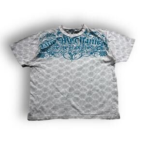Vintage Y2K Southpole Style Baggy Hip-Hop T Shirt Live Mechanic Grunge‎ Size L